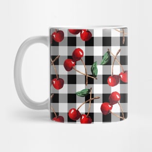 Checkerboard Cherries Mug